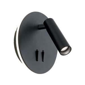 orion- LED-Wandleuchte LENNY schwarz, schwenkbar WA 2-1467 schwarz