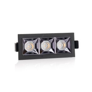 TLG SLC LED-Downlight PIXEL X3 schwarz/weiß 2700K/3000K SLC126-3er