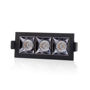 TLG SLC LED-Downlight PIXEL X3 schwarz/weiß 2700K/3000K SLC126-3er