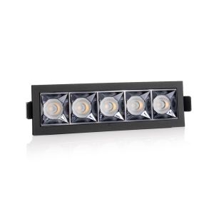 TLG SLC LED-Downlight PIXEL X5 schwarz/weiß 2700K/3000K SLC126-5er