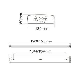 TLG SLC LED-Feuchtraumleuchte UCL 120cm (ohne Bewegungssensor) SLC1520