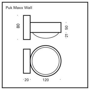 Top Light PUK MAXX WALL LED-Wandleuchte 2-30816