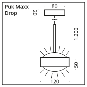 Top Light PUK MAXX DROP SOLO LED-Pendelleuchte