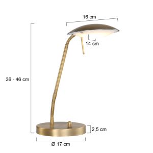 Steinhauer Lighting LED-Tischleuchte ELOI Bronze 1315BR