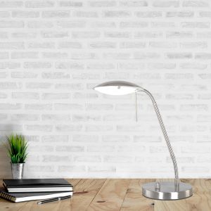 Steinhauer Lighting LED-Tischleuchte ELOI Silber 1315ST