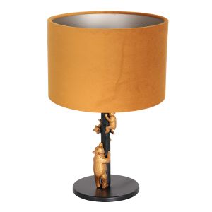 Steinhauer Lighting Tischleuchte ANIMAUX Gold Schwarz 20 cm 8235ZW