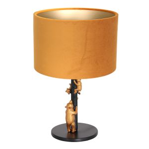Steinhauer Lighting Tischleuchte ANIMAUX Gold Schwarz 20 cm 8235ZW