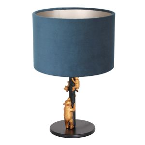 Steinhauer Lighting Tischleuchte ANIMAUX Blau Schwarz 20 cm 8236ZW