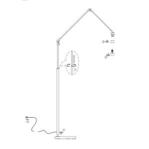 Steinhauer Lighting Stehleuchte PRESTIGE CHIC Blau Stahl 8237ST