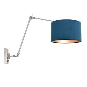 Steinhauer Lighting Wandleuchte PRESTIGE CHIC Blau Stahl 8238ST