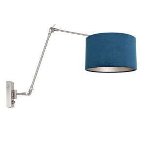 Steinhauer Lighting Wandleuchte PRESTIGE CHIC Blau Stahl 8238ST