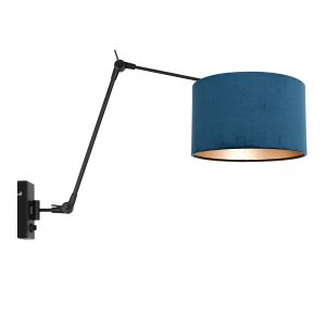 Steinhauer Lighting Wandleuchte PRESTIGE CHIC Blau Schwarz 8240ZW