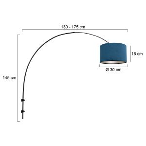 Steinhauer Lighting Wandleuchte SPARKLED LIGHT Blau Schwarz 8245ZW