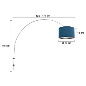 Steinhauer Lighting Wandleuchte SPARKLED LIGHT Blau Stahl 8246ST
