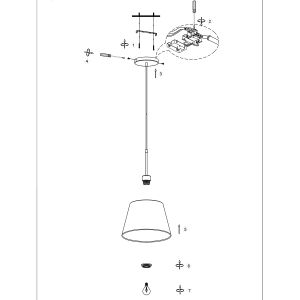 Steinhauer Lighting Pendelleuchte SPARKLED LIGHT Blau Stahl 50 cm 8247ST