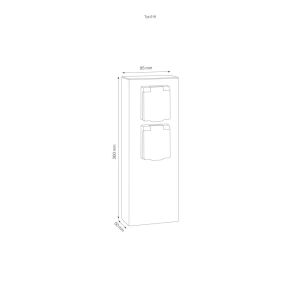 LCD 2-fach Steckdosensäule 019