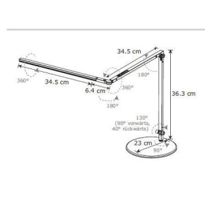 Koncept Z-BAR SLIM LED-Tischleuchte KZS3BW