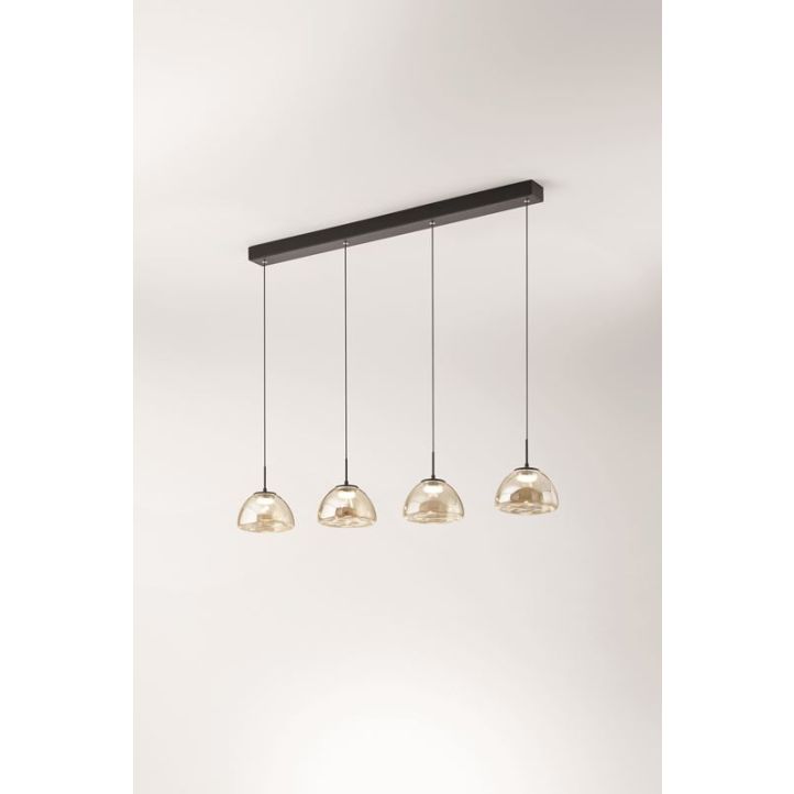 LED-Pendelleuchte Lucille Schwarz Cognac 
