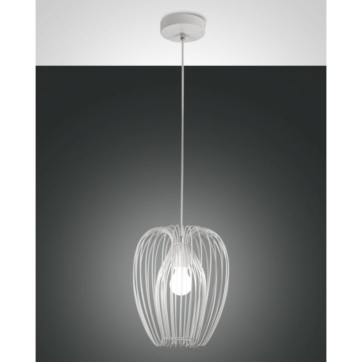 Fabas Luce Pendelleuchte CAMP Weiß 25 cm 3677-40-102