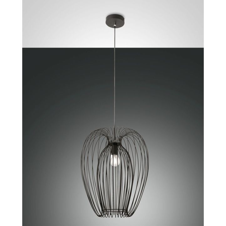 Fabas Luce Pendelleuchte CAMP Schwarz 40 cm 3677-45-101