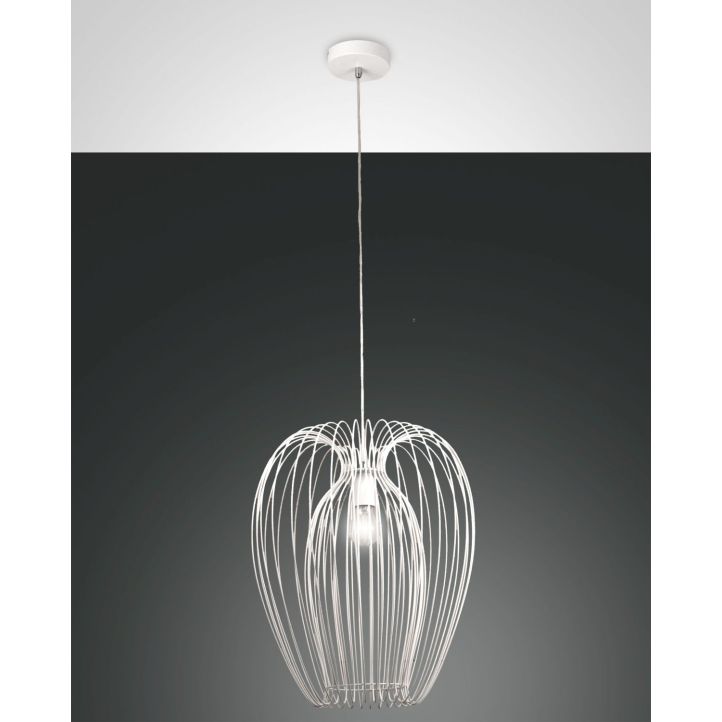 Fabas Luce Pendelleuchte CAMP Weiß 40 cm 3677-45-102