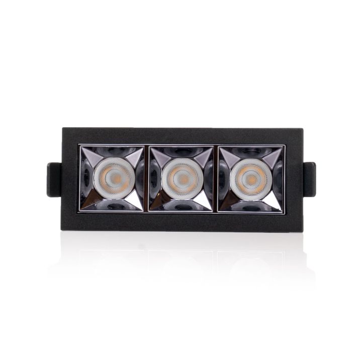 TLG SLC LED-Downlight PIXEL X3 schwarz/weiß 2700K/3000K SLC126-3er