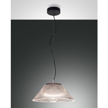 Fabas Luce Pendelleuchte SALENTO schwarz/fume 3637-40-126