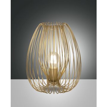 Fabas Luce Tischleuchte CAMP Gold matt 31 cm 3677-30-225