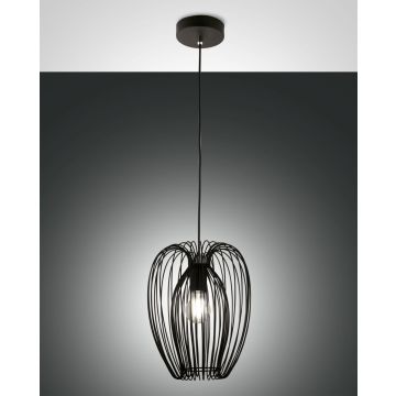 Fabas Luce Pendelleuchte CAMP Schwarz 25 cm 3677-40-101