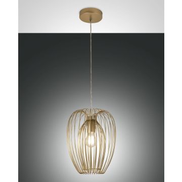 Fabas Luce Pendelleuchte CAMP Gold matt 25 cm 3677-40-225