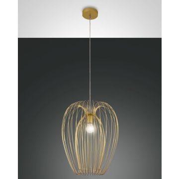 Fabas Luce Pendelleuchte CAMP Gold matt 40 cm 3677-45-225