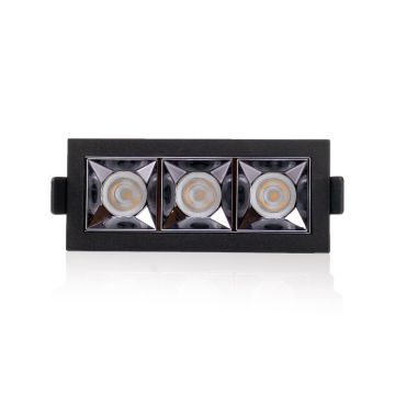 TLG SLC LED-Downlight PIXEL X3 schwarz/weiß 2700K/3000K SLC126-3er
