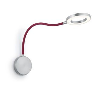 Tischleuchte TESSAW-FLEX Knapstein nickel matt rot