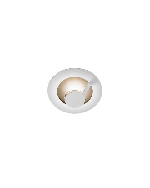 LED-Wand-/Deckenleuchte FLAT 29cm weiß/gold