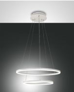 Fabas Luce 2er-LED-Pendelleuchte GIOTTO 60cm weiß 3508-45-102