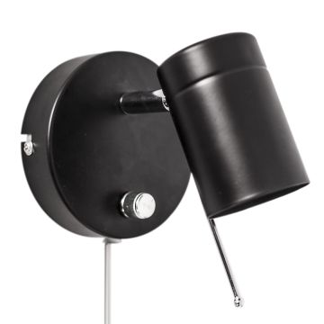 By Rydens Wandleuchte Correct 1-flam Schwarz matt 4300190-4002