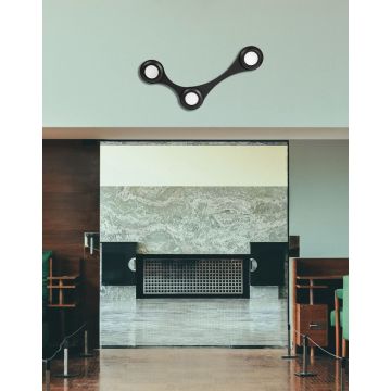 Cattaneo LED-Wand-/Deckenleuchte Infinito Ceiling-Wall 53 cm Schwarz Ergänzungsleuchte M 875/55 PA-Matt Black