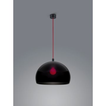 Helestra Pendelleuchte DORO Schwarz matt/rot Schwarz 40 cm 16/2340.75/5096
