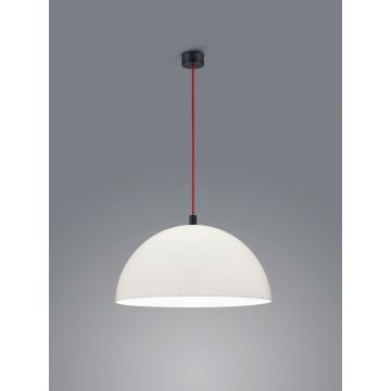 Helestra Pendelleuchte DORO Schwarz matt/rot Weiß 50 cm 16/2340.75/5097