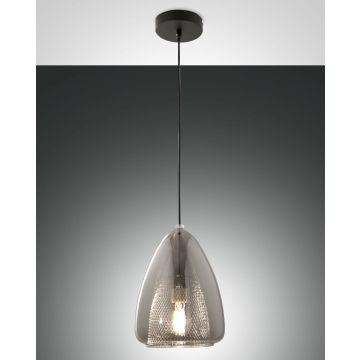 Fabas Luce Pendelleuchte BRITTON Transparent Grau 3673-40-126