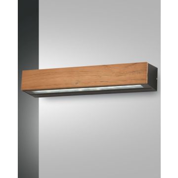 Fabas Luce LED-Wandleuchte HAZEL Teakholz 38 cm 3680-29-165