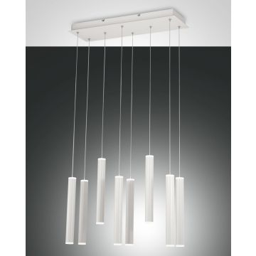 Fabas Luce LED-Pendelleuchte PRADO Weiß 8-flammig 3685-46-102