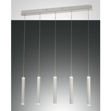 Fabas Luce LED-Pendelleuchte PRADO Weiß 5-flammig 3685-48-102