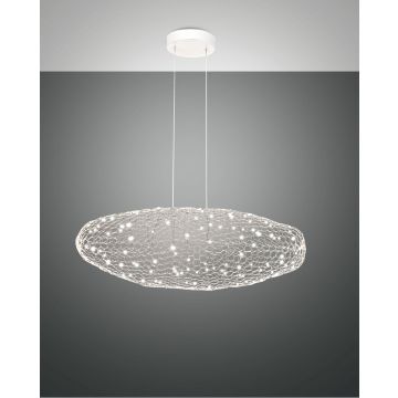Fabas Luce LED-Pendelleuchte SUMTER Weiß 35 cm 3693-40-102