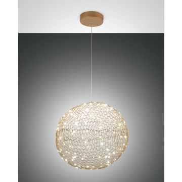 Fabas Luce LED-Pendelleuchte SUMTER Gold matt 3693-45-225