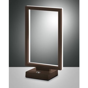 LED-Tischleuchte Bard Rostbraun satiniert