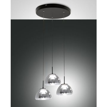 LED-Pendelleuchte Lucille Schwarz Rauchglas 