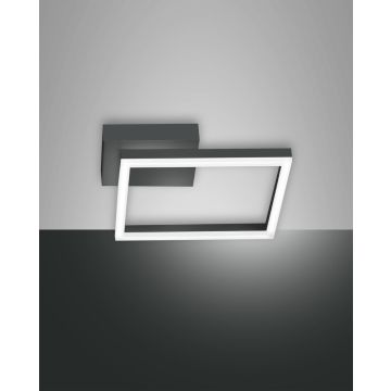 Fabas Luce LED-Wand-/Deckenleuchte BARD 27x27cm anthrazit 3394-21-282
