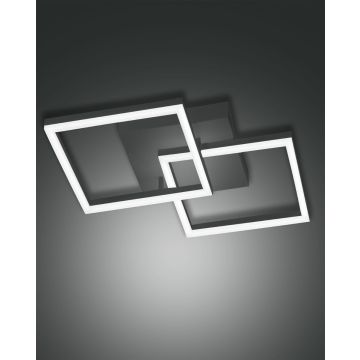 Fabas Luce LED-Wand-/Deckenleuchte BARD 45x45cm anthrazit 3394-22-282