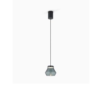 Helestra LED-Pendelleuchte FOU Schwarz matt Grau 11 cm 6-5039.22